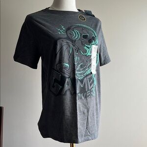 Cat & Jack Gray Short Sleeve Tee with Artistic Graphic